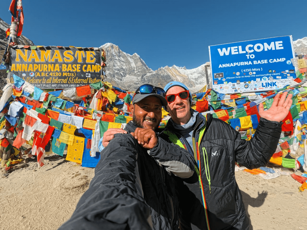 selfie at annapurna base camp